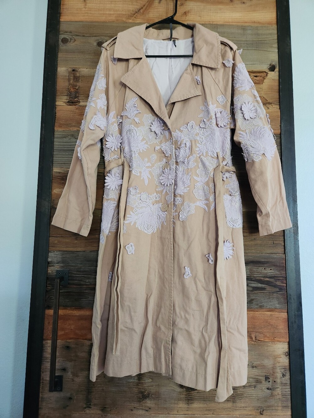 Anthropologie Cutwork Trench Coat - Picture 5 of 7